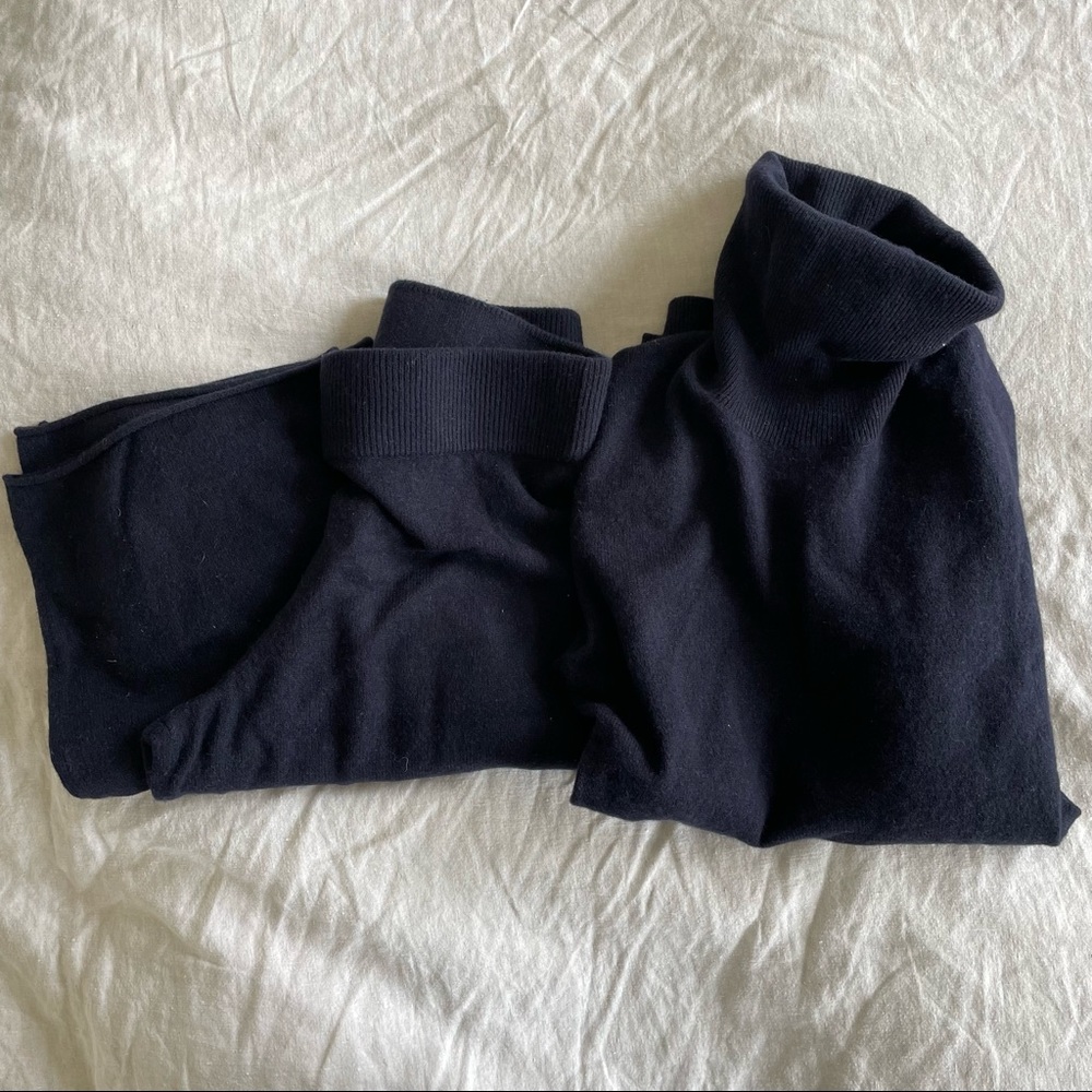 H&M cashmere turtleneck and pant set